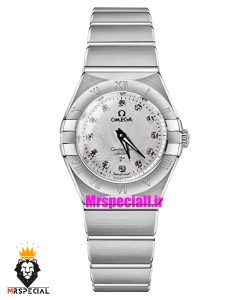 ساعت امگا زنانه مدل کانسلیشن استیل صفحه سفید OMEGA CONSTELLATION 021215