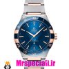 ساعت امگا مردانه مدل کانسلیشن دو رنگ رزگلد صفحه ابی OMEGA Constllation Co-Axial 021214