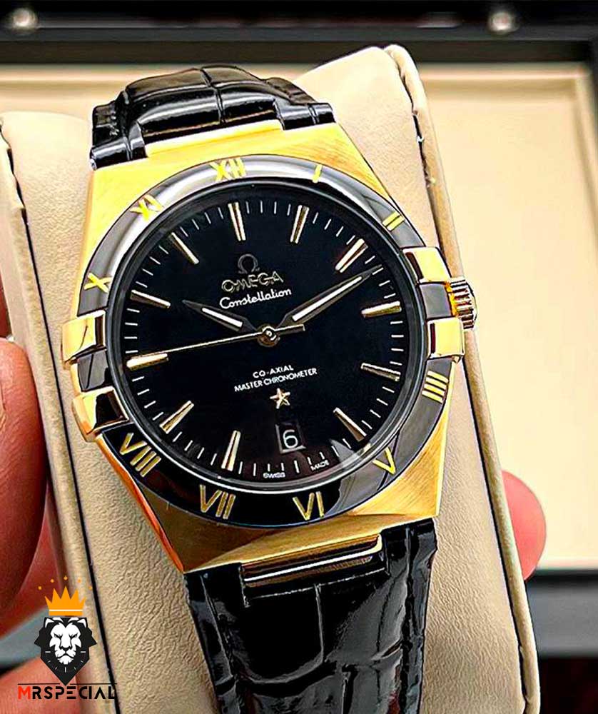 ساعت مچی مردانه امگا کانسلیشن اتوماتیک بند چرم صفحه مشکی OMEGA CONSTELLATION 00926 - تصویر 2