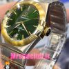 ساعت امگا مردانه مدل کانسلیشن دو رنگ طلایی صفحه سبز OMEGA Constllation 020953
