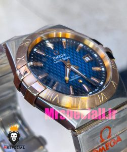 ساعت امگا مردانه مدل کانسلیشن دو رنگ رزگلد صفحه ابی OMEGA Constllation 020952 