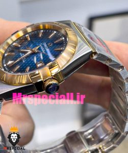 ساعت امگا مردانه مدل کانسلیشن دو رنگ رزگلد صفحه ابی OMEGA Constllation 020952 