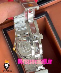 ساعت امگا زنانه مدل کانسلیشن دو رنگ طلایی صفحه صدف قاب نگین OMEGA constllation 020948 