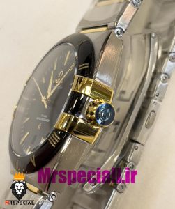 ساعت امگا مردانه مدل کانسلیشن دو رنگ طلایی صفحه مشکی OMEGA Constllation Co-Axial 020950