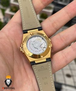ساعت مچی مردانه امگا کانسلیشن اتوماتیک بند چرم صفحه مشکی OMEGA CONSTELLATION 00926