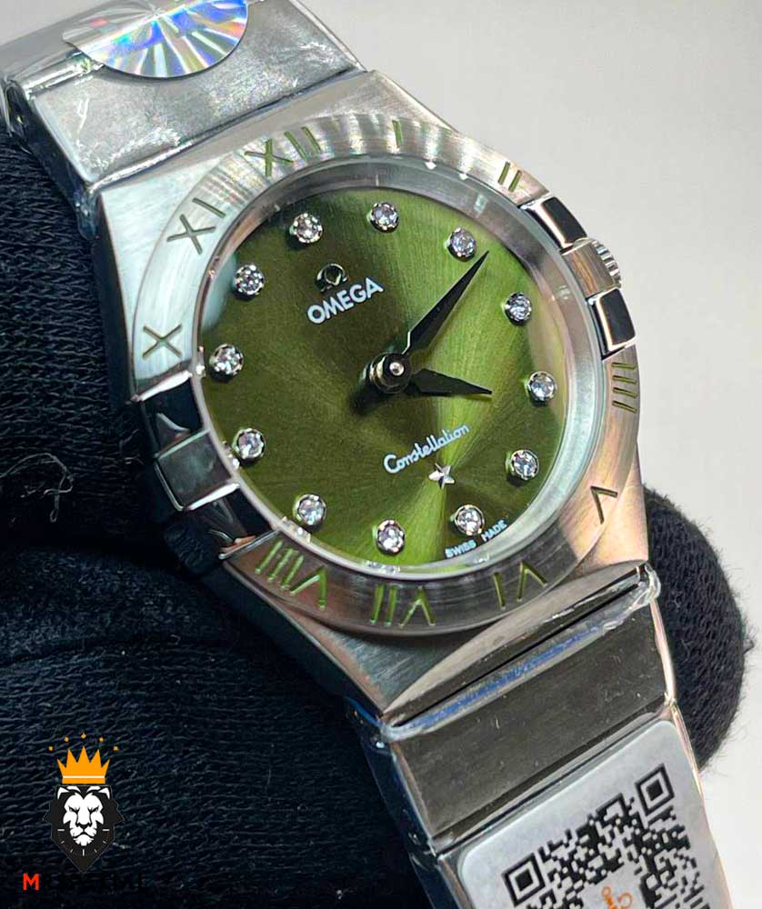 ساعت زنانه امگا کانسلیشن کوارتز استیل صفحه سبز OMEGA CONSTELLATION 01546