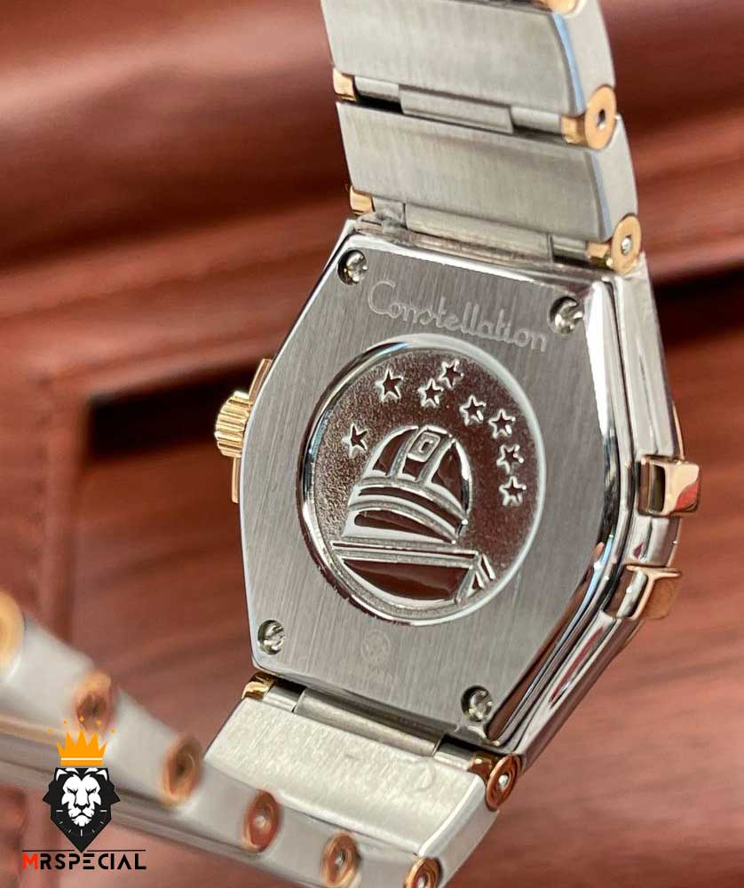ساعت مچی زنانه امگا کانسلیشن کوارتز دورنگ رزگلد صفحه مشکی OMEGA CONSTELLATION 0850