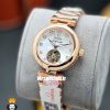 ساعت مچی زنانه امگا مدل لیدی ماتیک رزگلد اتوماتیک صفحه سفید صدف OMEGA LADYMATIC 0992