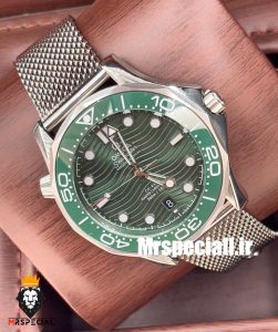 ساعت امگا مردانه مدل سیمستر اتوماتیک بند حصیری صفحه سبز OMEGA SEAMASTER 020983 