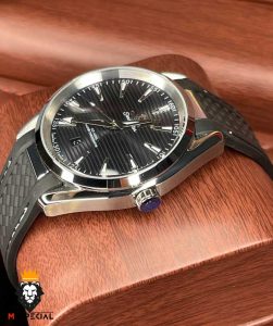 ساعت مچی مردانه امگا سیمستر اتوماتیک بند رابر صفحه مشکی OMEGA SEAMASTER 1458