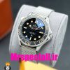 ساعت مردانه امگا سیمستر اتوماتیک بند حصیری صفحه مشکی OMEGA SEAMASTER 0025
