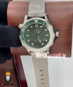 ساعت امگا مردانه مدل سیمستر اتوماتیک بند حصیری صفحه سبز OMEGA SEAMASTER 020983 