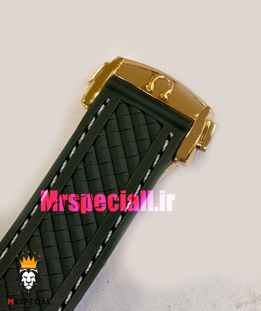 ساعت امگا مردانه سیمستر اتوماتیک بند رابر سبز قاب طلایی OMEGA SEAMASTER Aqua Terra 021720