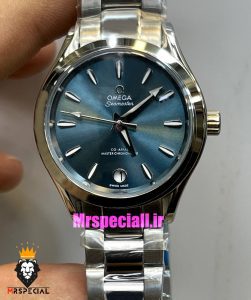 ساعت امگا زنانه مدل سیمستر اتوماتیک استیل صفحه کله غازی OMEGA SEAMASTER 021356 
