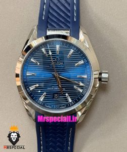 ساعت امگا مردانه مدل سیمستر اتوماتیک بند رابر صفحه ابی OMEGA SEAMASTER 0927