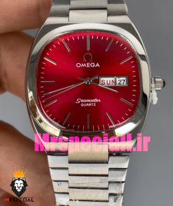 ساعت امگا سیمستر کوارتز استیل صفحه قرمز OMEGA SEAMASTER 020869
