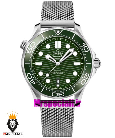 ساعت امگا مردانه مدل سیمستر اتوماتیک بند حصیری صفحه سبز OMEGA SEAMASTER 020983