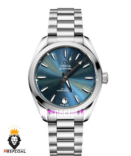 ساعت امگا زنانه مدل سیمستر اتوماتیک استیل صفحه کله غازی OMEGA SEAMASTER 021356