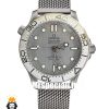 ساعت امگا مردانه مدل سیمستر 007 اتوماتیک بند حصیری صفحه طوسی OMEGA SEAMASTER 021538