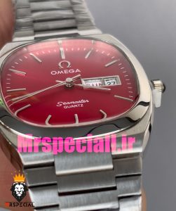 ساعت امگا سیمستر کوارتز استیل صفحه قرمز OMEGA SEAMASTER 020869