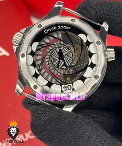 ساعت امگا مردانه سیمستر اتوماتیک بند ناتو صفحه ابی OMEGA SEAMASTER 007 021013