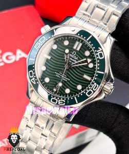 ساعت امگا مردانه مدل سیمستر اتوماتیک بند استیل صفحه سبز OMEGA SEAMASTER 021009 