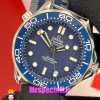 ساعت امگا مردانه سیمستر اتوماتیک بند ناتو صفحه ابی OMEGA SEAMASTER 007 021013