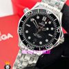 ساعت امگا مردانه مدل سیمستر اتوماتیک بند استیل صفحه مشکی OMEGA SEAMASTER 021010