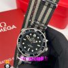 ساعت امگا مردانه سیمستر اتوماتیک بند ناتو صفحه مشکی OMEGA SEAMASTER 007 021014
