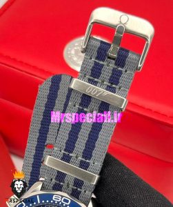 ساعت امگا مردانه سیمستر اتوماتیک بند ناتو صفحه ابی OMEGA SEAMASTER 007 021013