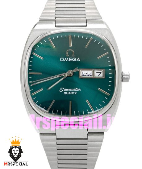 ساعت امگا سیمستر کوارتز استیل صفحه سبز کله غازی OMEGA SEAMASTER 020870