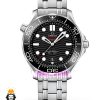 ساعت امگا مردانه مدل سیمستر اتوماتیک بند استیل صفحه مشکی OMEGA SEAMASTER 021010