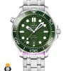 ساعت امگا مردانه مدل سیمستر اتوماتیک بند استیل صفحه سبز OMEGA SEAMASTER 021009