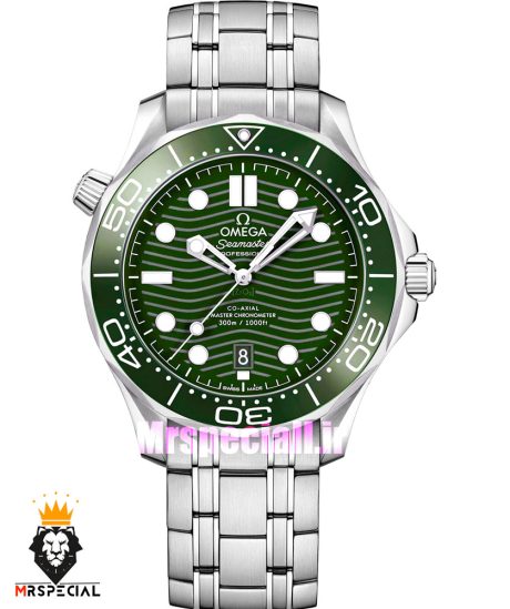 ساعت امگا مردانه مدل سیمستر اتوماتیک بند استیل صفحه سبز OMEGA SEAMASTER 021009