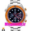 ساعت امگا سیمستر کرنوگراف استیل صفحه مشکی زه چرخشی نارنجی OMEGA Seamaster 020810