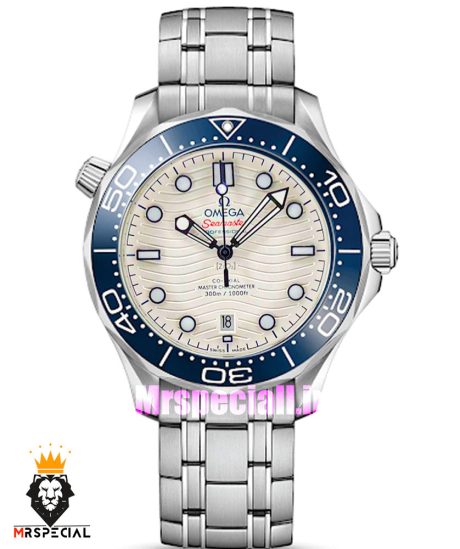 ساعت امگا مردانه مدل سیمستر اتوماتیک بند استیل صفحه سفید OMEGA SEAMASTER 021015