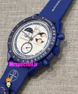 ساعت امگا سواچ اسنوپی کرنوگراف ابی 021483 MOONSWATCH Snoopy blue