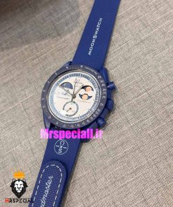 ساعت امگا سواچ اسنوپی کرنوگراف ابی 021483 MOONSWATCH Snoopy blue