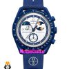 ساعت امگا سواچ اسنوپی کرنوگراف ابی 021483 MOONSWATCH Snoopy blue