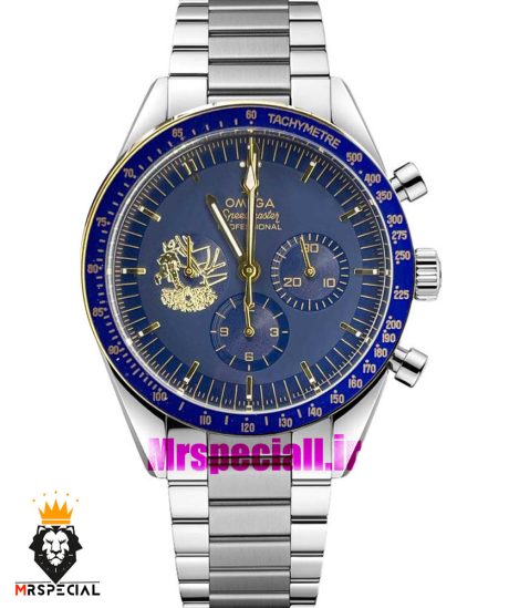 ساعت مردانه امگا اسپید مستر کرنوگراف استیل صفحه ابی OMEGA SPEEDMASTER 1479