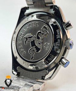 ساعت مچی مردانه امگا اسپید مستر کرنوگراف استیل صفحه مشکی OMEGA Speedmaster 01197