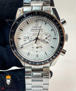 ساعت مردانه امگا اسپید مستر کرنوگراف استیل صفحه سفید OMEGA Speedmaster 01198
