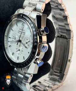 ساعت مردانه امگا اسپید مستر کرنوگراف استیل صفحه سفید OMEGA Speedmaster 01198