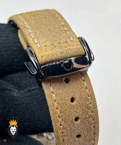 ساعت مردانه امگا اسپید مستر کرنوگراف مشکی بند چرم قهوه ای OMEGA Speedmaster 01201