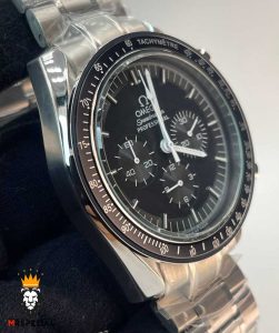 ساعت مچی مردانه امگا اسپید مستر کرنوگراف استیل صفحه مشکی OMEGA Speedmaster 01197