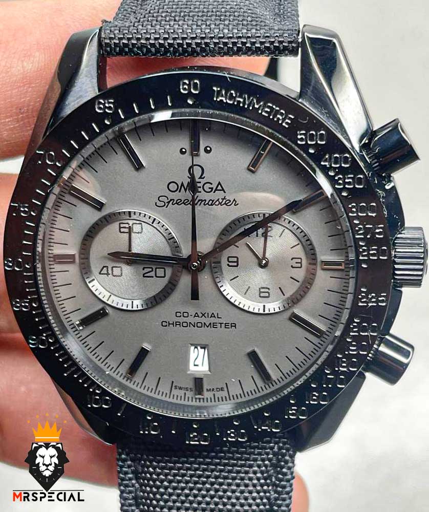ساعت مچی مردانه امگا اسپید مستر کرنوگراف مشکی بند برزنت OMEGA Speedmaster 01244 - تصویر 3