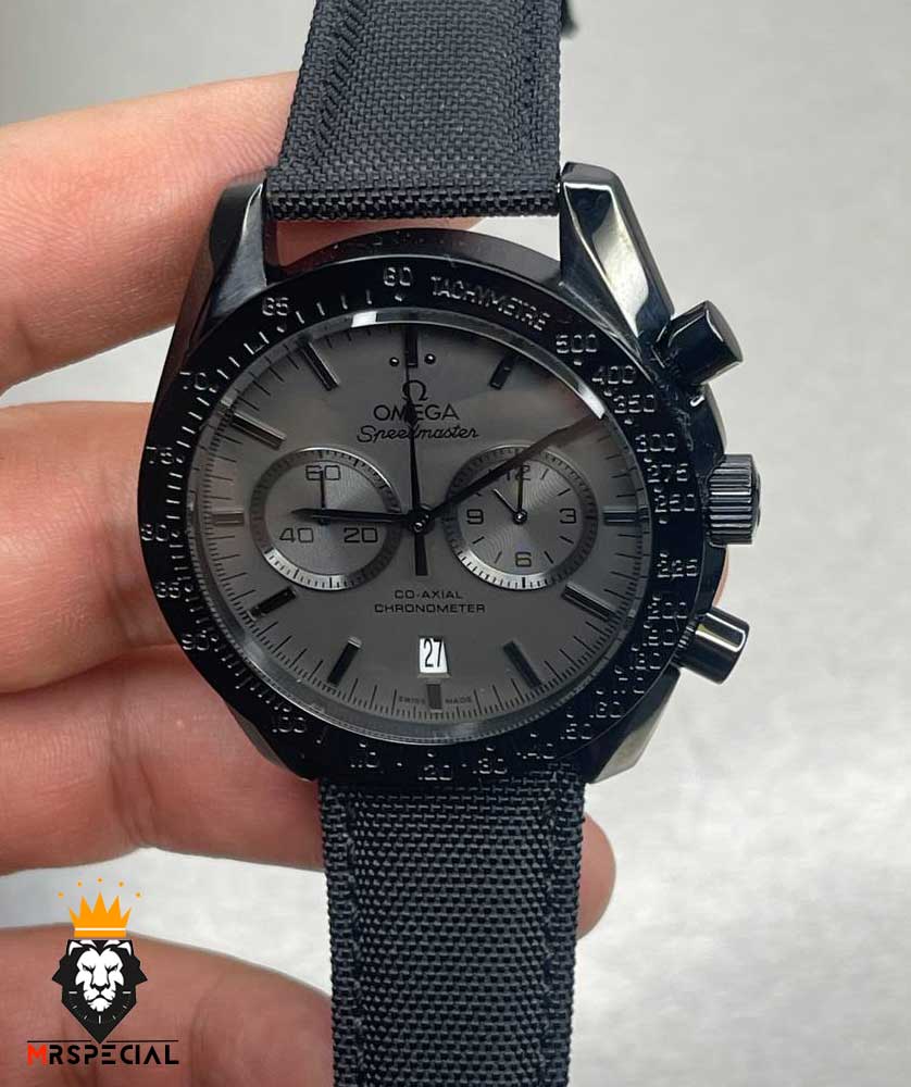 ساعت مچی مردانه امگا اسپید مستر کرنوگراف مشکی بند برزنت OMEGA Speedmaster 01244 - تصویر 2