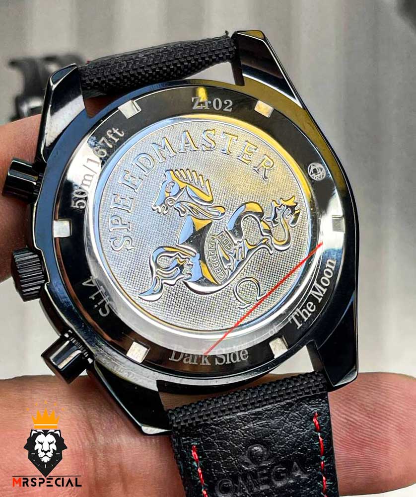 ساعت مچی مردانه امگا اسپید مستر کرنوگراف مشکی بند برزنت OMEGA Speedmaster 01244