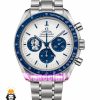 ساعت امگا مردانه اسپید مستر اسنوپی کرنوگراف صفحه سفید ابی OMEGA Speedmaster Snoopy 01899
