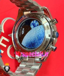 ساعت امگا مردانه اسپید مستر اسنوپی کرنوگراف صفحه سفید ابی OMEGA Speedmaster Snoopy 01899